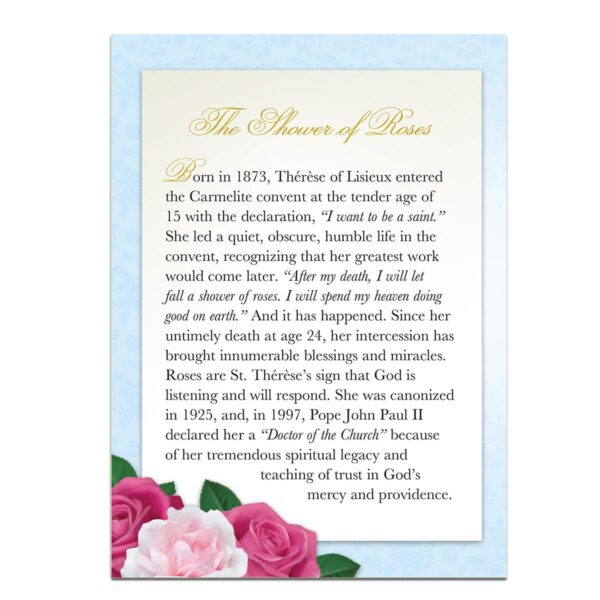 St. Therese Healing Mass Card page six