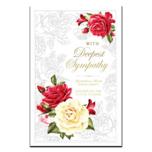 New Memorial Mass Card with roses