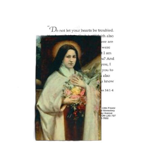 St. Therese Prayer Card - Society of the Little Flower - Canada