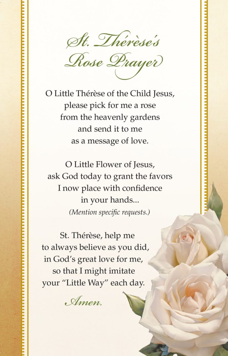 St. Thérèse Rose Prayer on page 4 of card #623