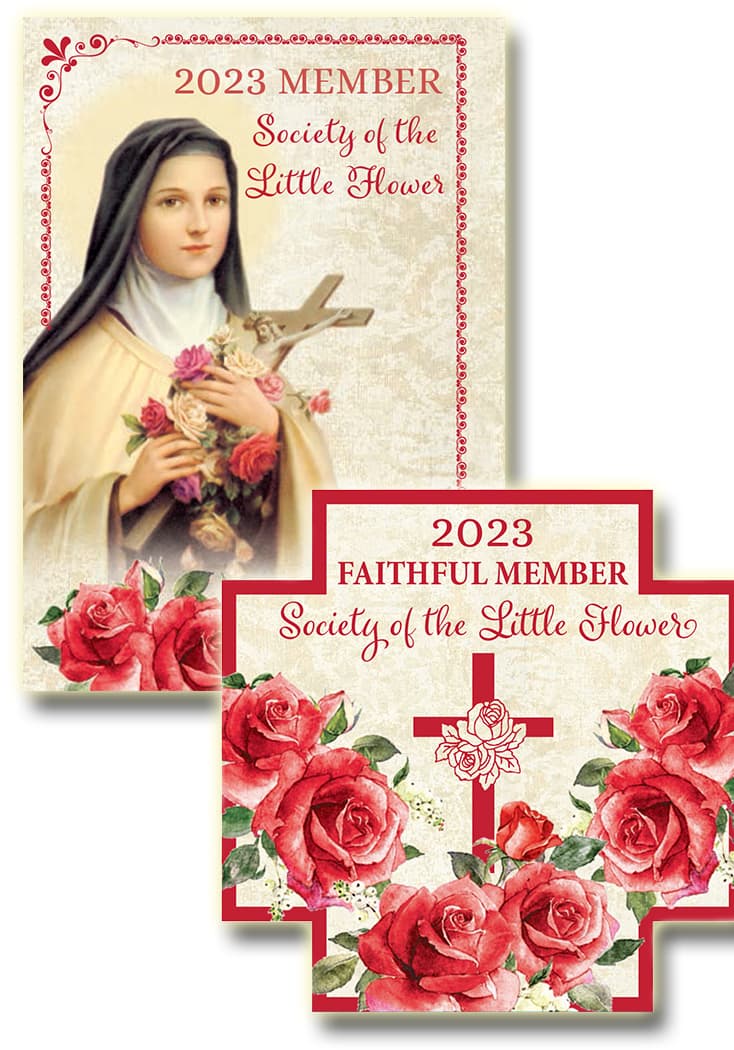 2023 Society of the Little Flower membership card and magnet