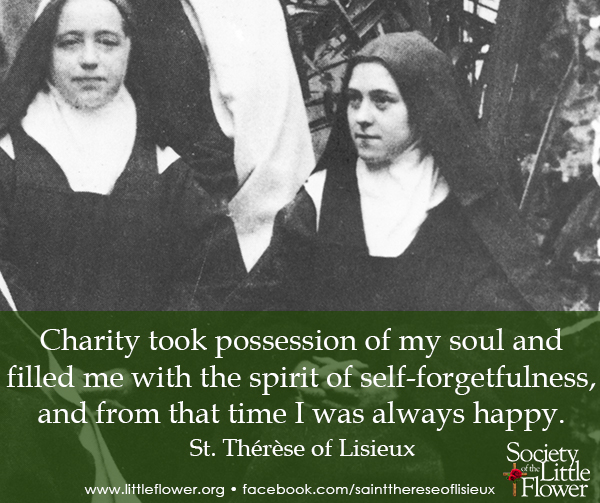 Photo detail of St. Therese of Lisieux in a group shot at Le Carmel monastery.