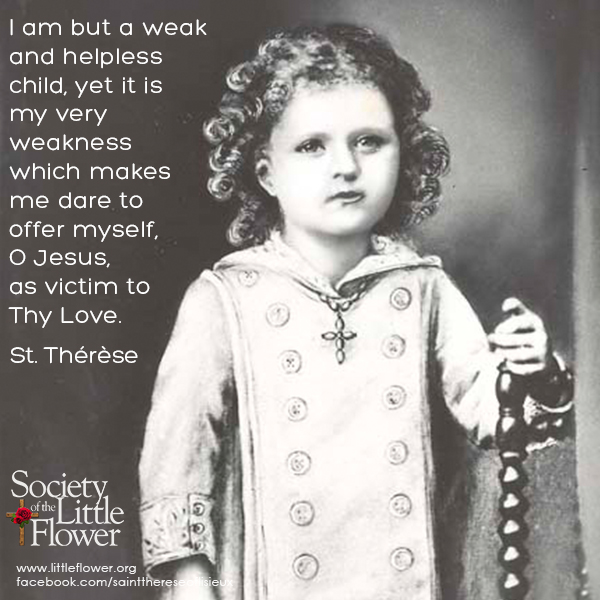 Picturized photo of St. Therese as a very small child.