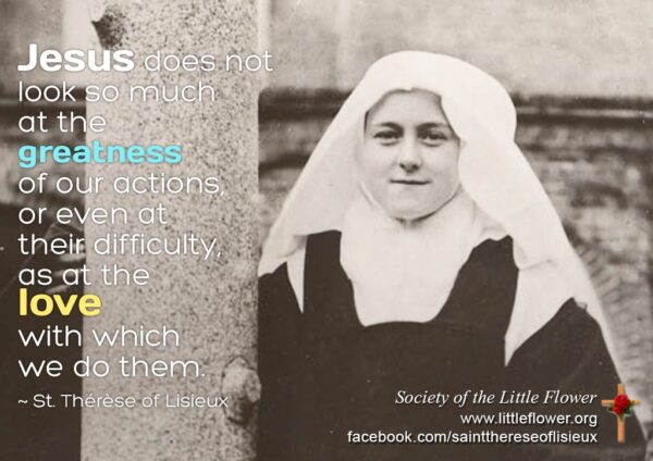 St. Therese as a novice.