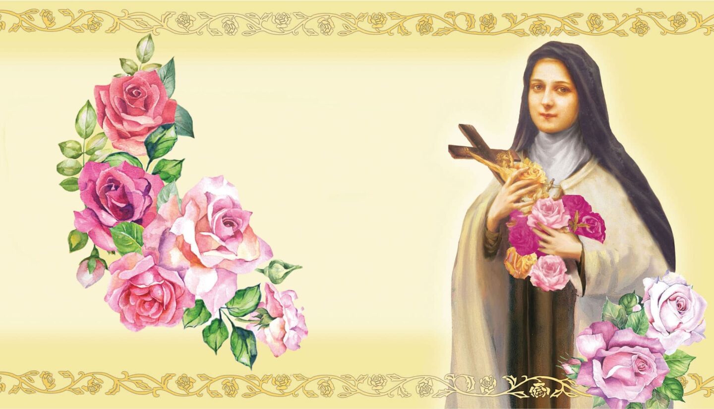 St Therese and Flowers