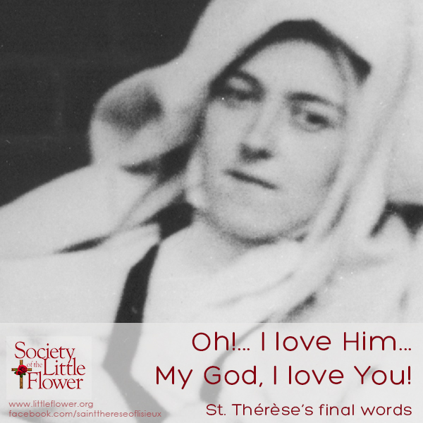Photo detail of St. Therese of Lisieux during her final illness, resting on a bed in the courtyard at Le Carmel monastery.