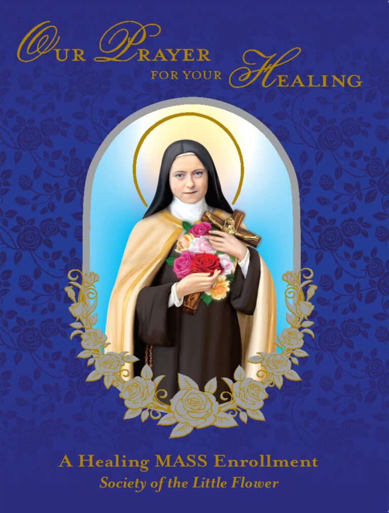 St. Therese Healing Mass card cover