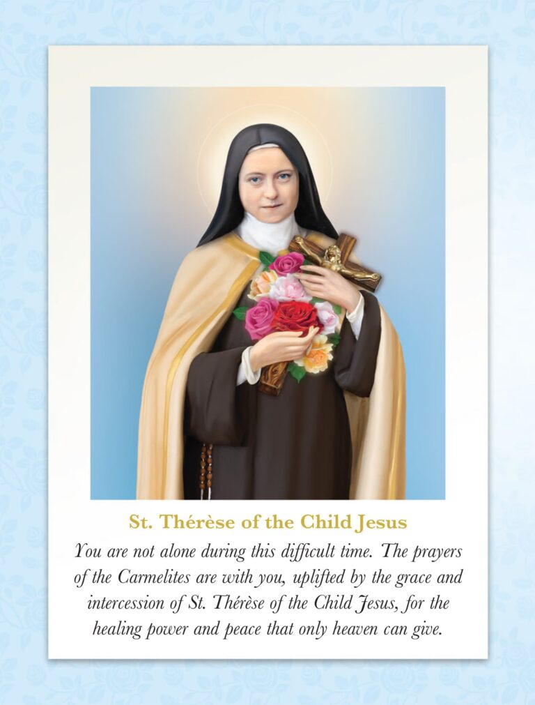 St. Therese Healing Mass Card page four