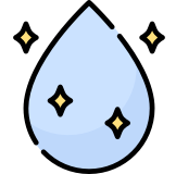 Illustration of a droplet of water