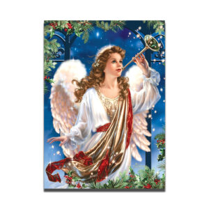 123 Angel Christmas Card front with image of angel