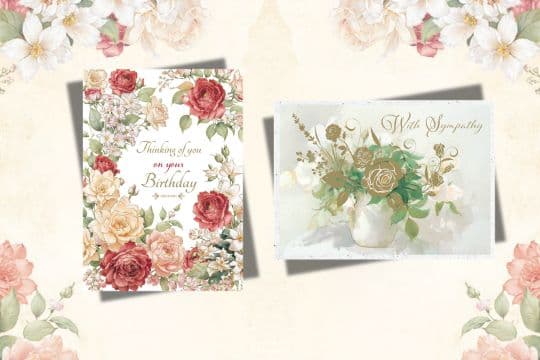 Spiritual Greeting Cards sample images of front of cards