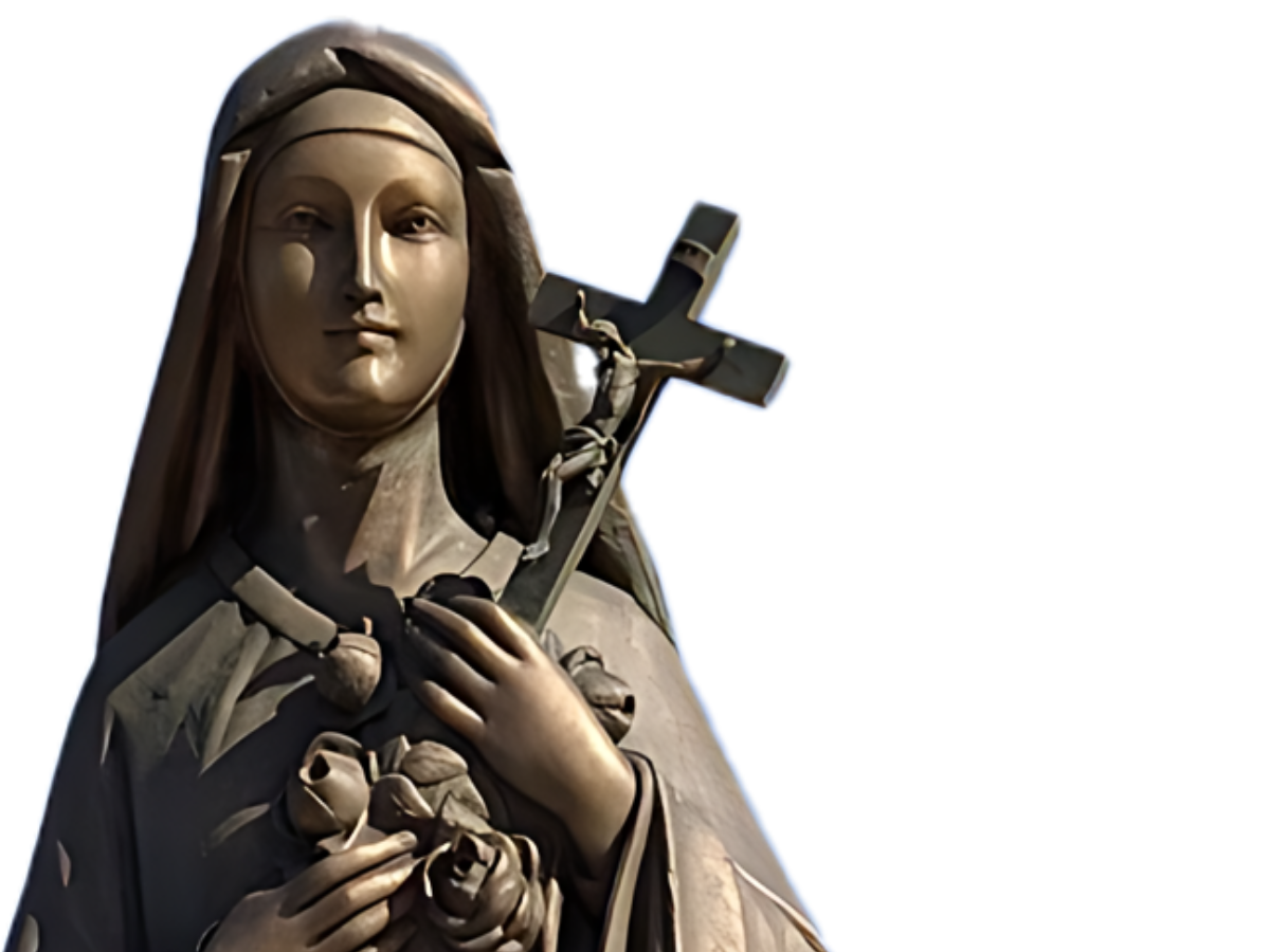 Bronze statue of St. Therese