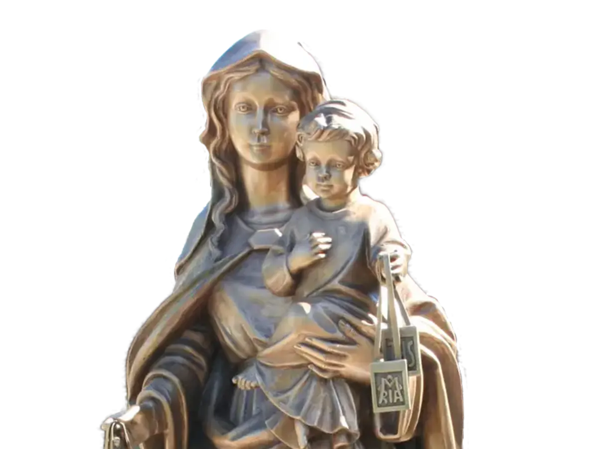 Bronze statue of Our Lady of Mount Carmel